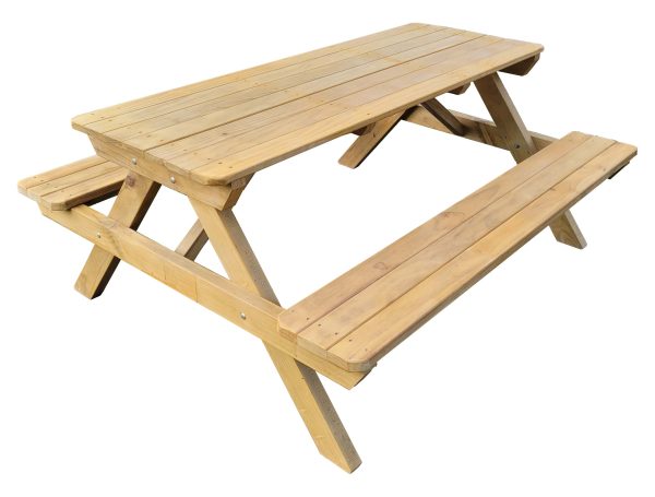 Picnic table Natural stain 2 scaled