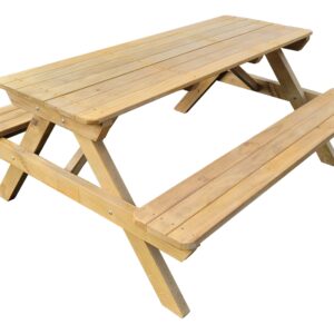 Picnic table Natural stain 2 scaled